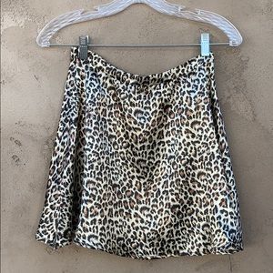 Silk Cheetah Mini Skirt